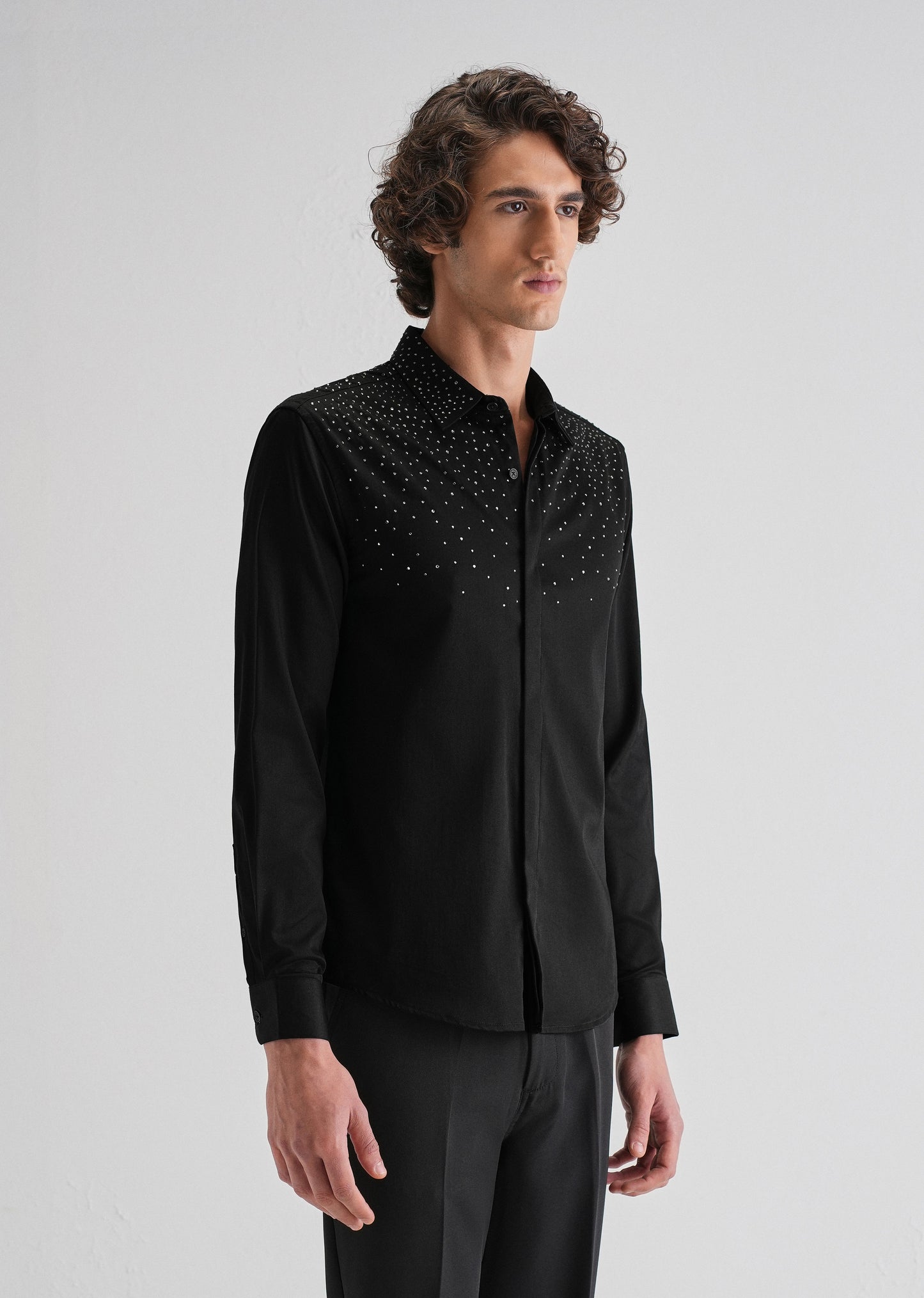 Stud Black Designer Shirt