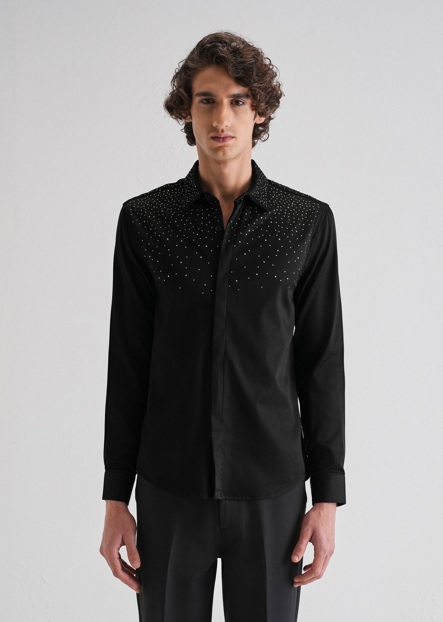 Stud Black Designer Shirt