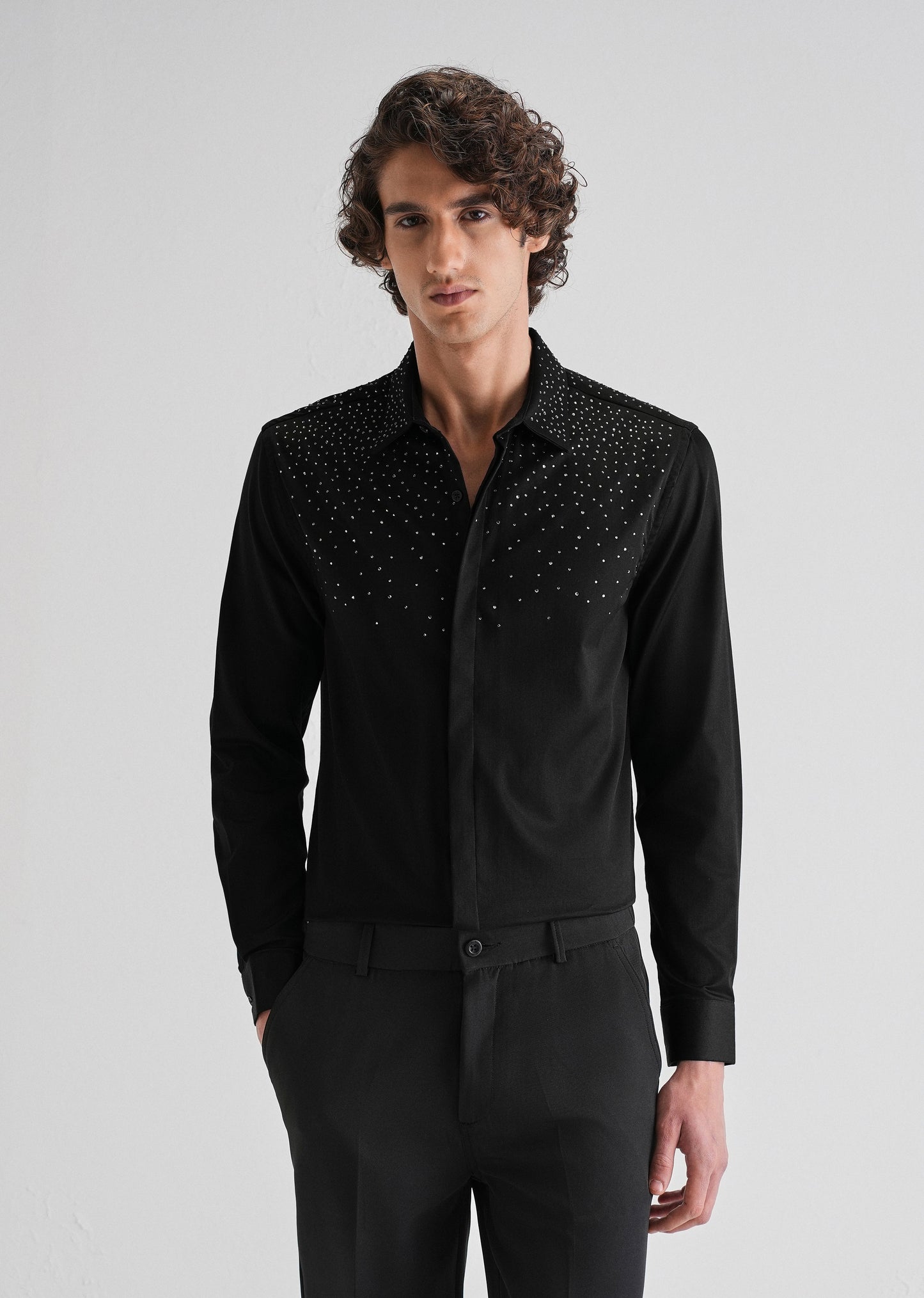 Stud Black Designer Shirt