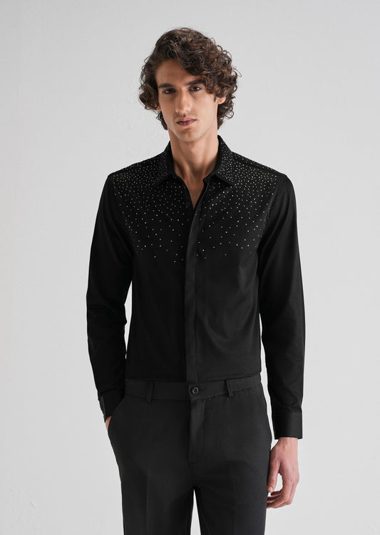 Stud Black Designer Shirt