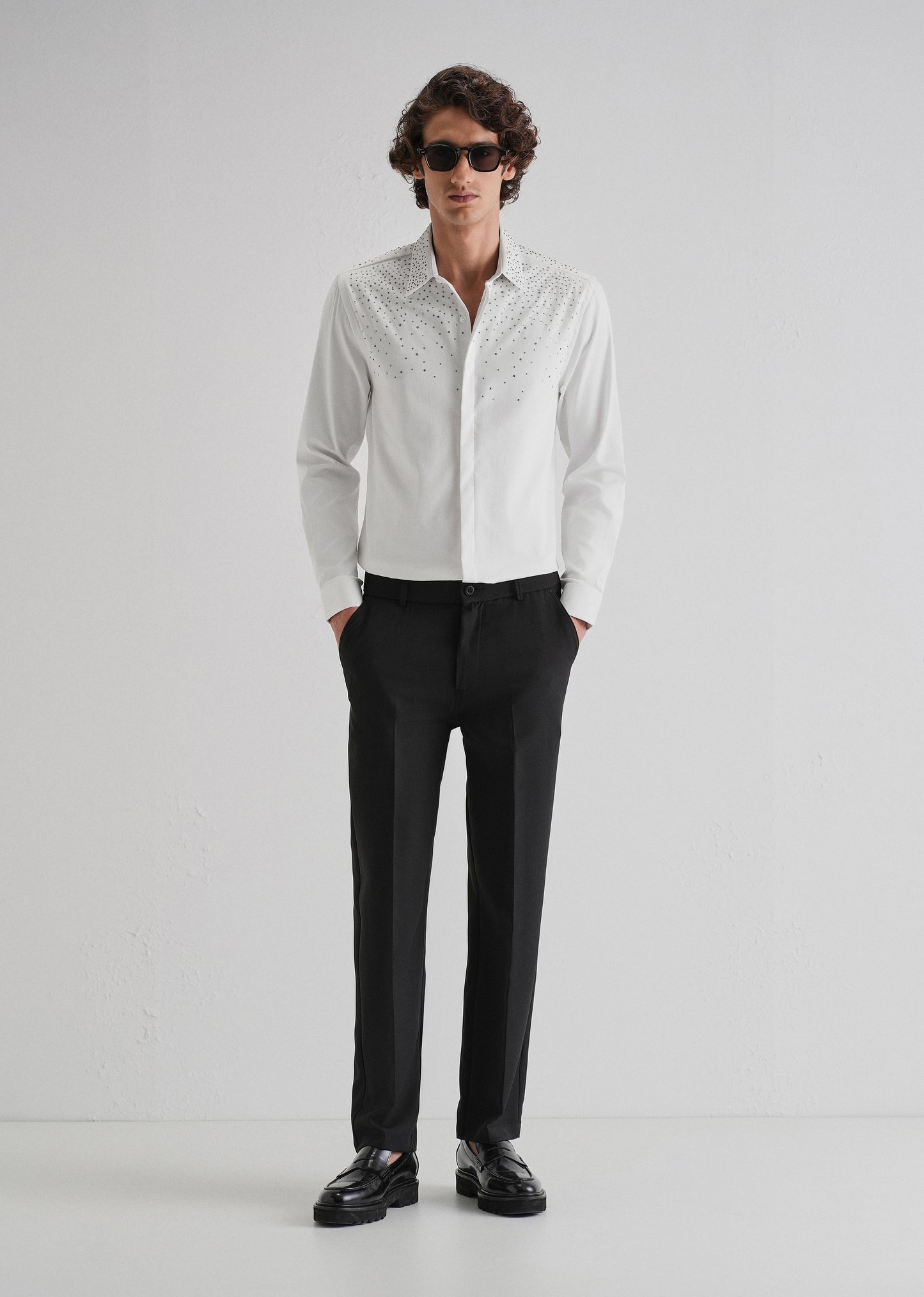 Stud White Designer Shirt