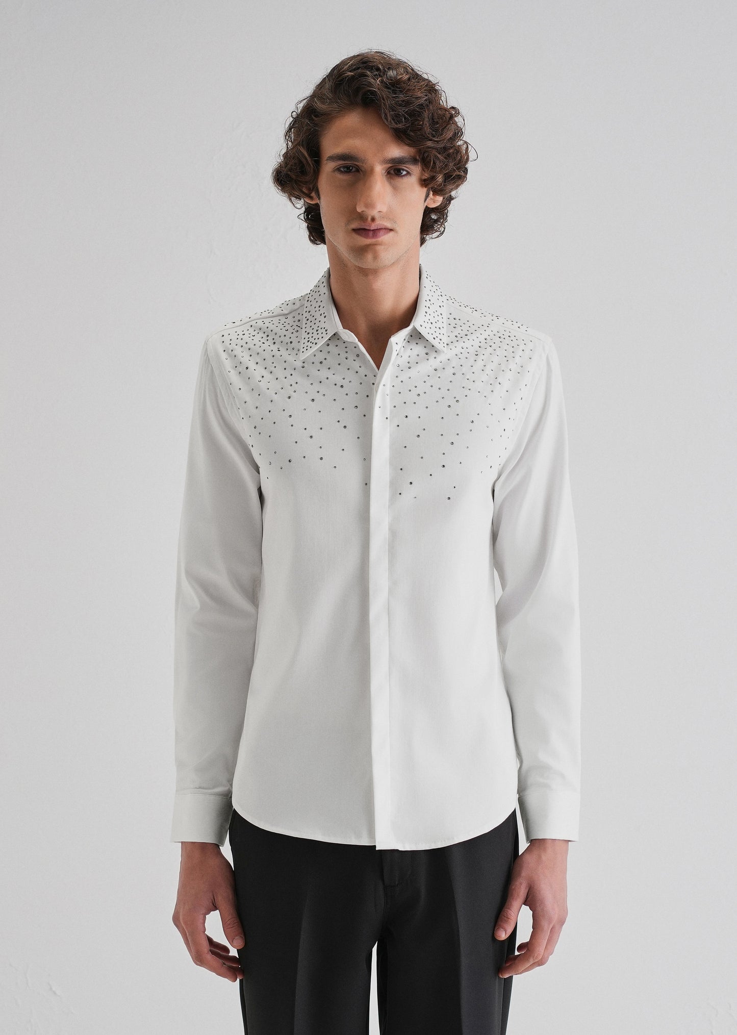 Stud White Designer Shirt