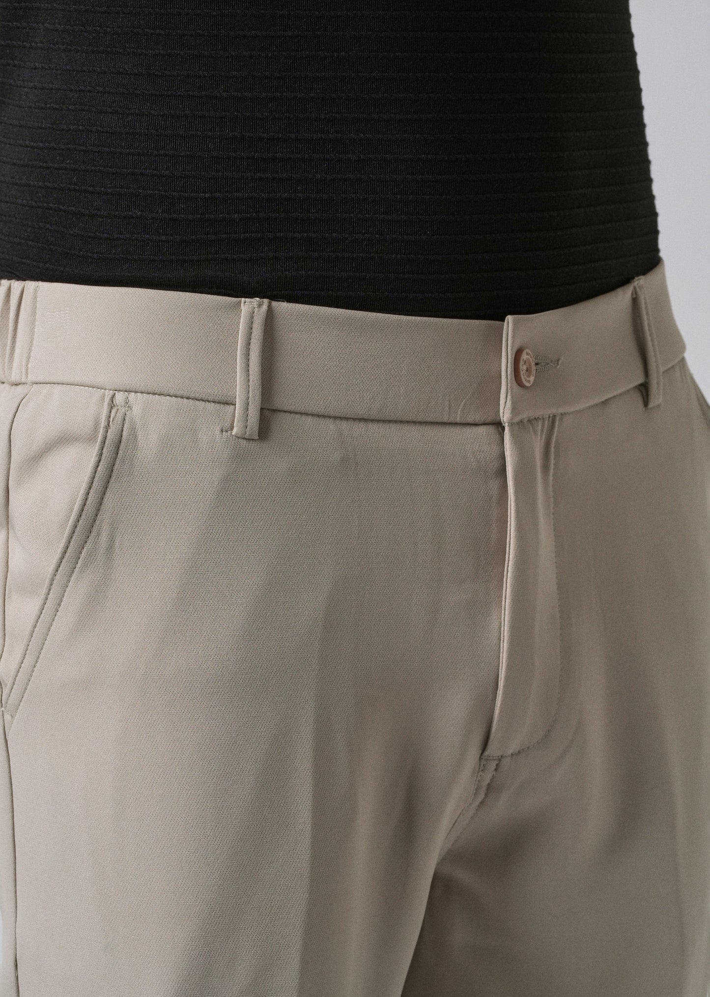 Tan Beige Relaxed Fit Trousers