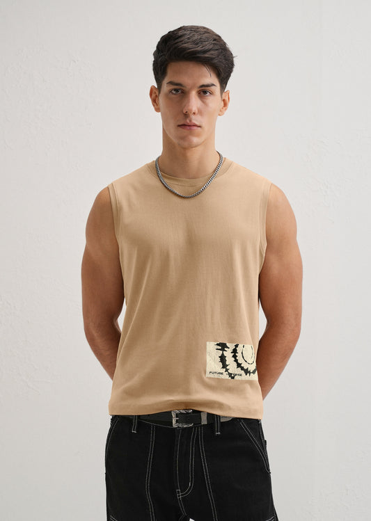 Tan Printed Tank