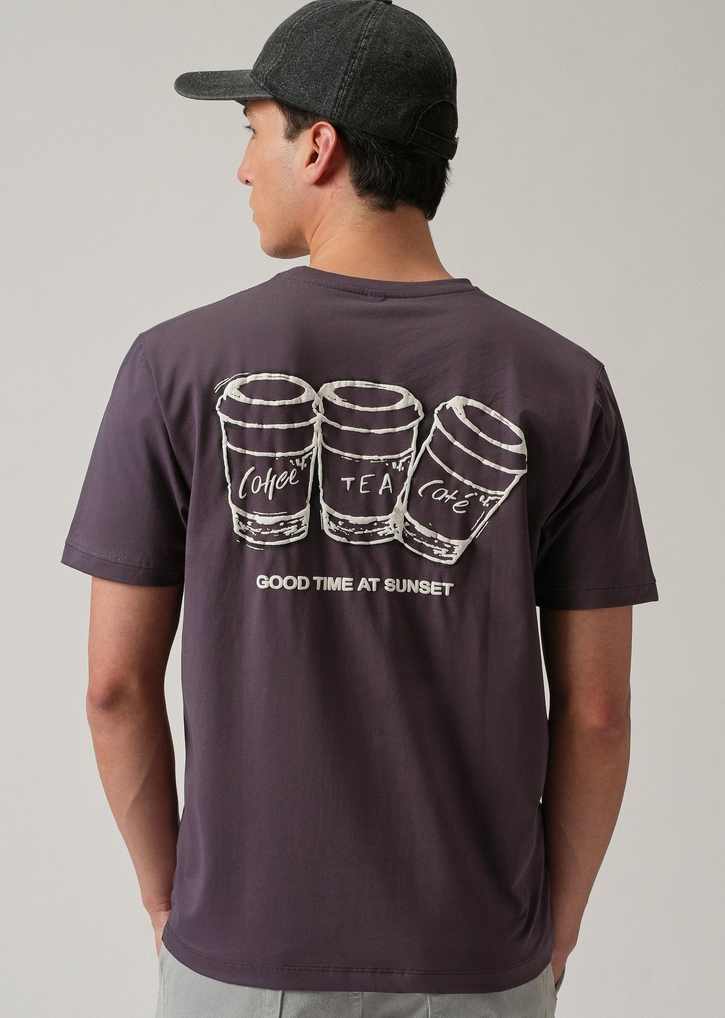Violet Printed Slim Fit T-Shirt