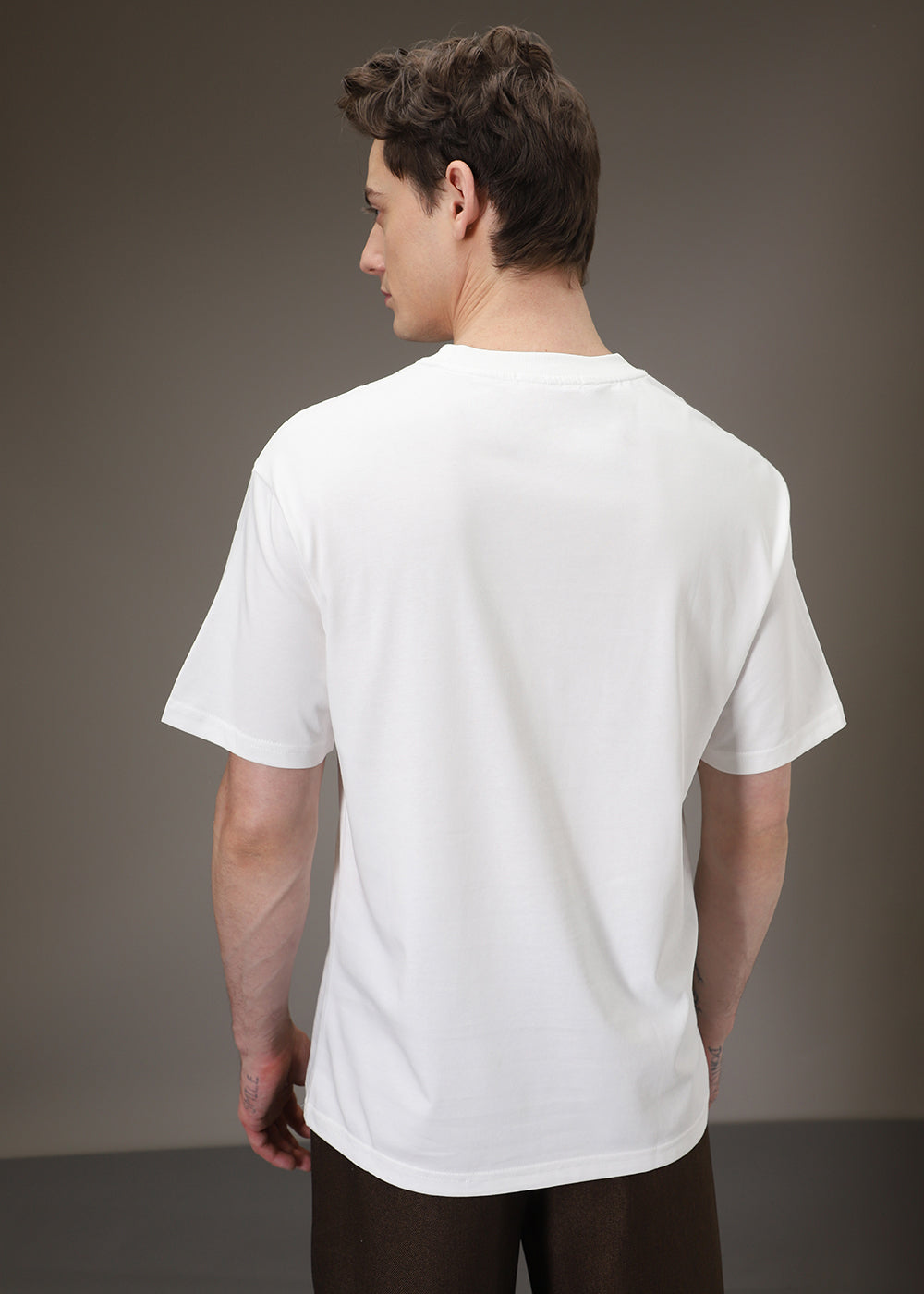 White Plain Basic Oversized T-shirt