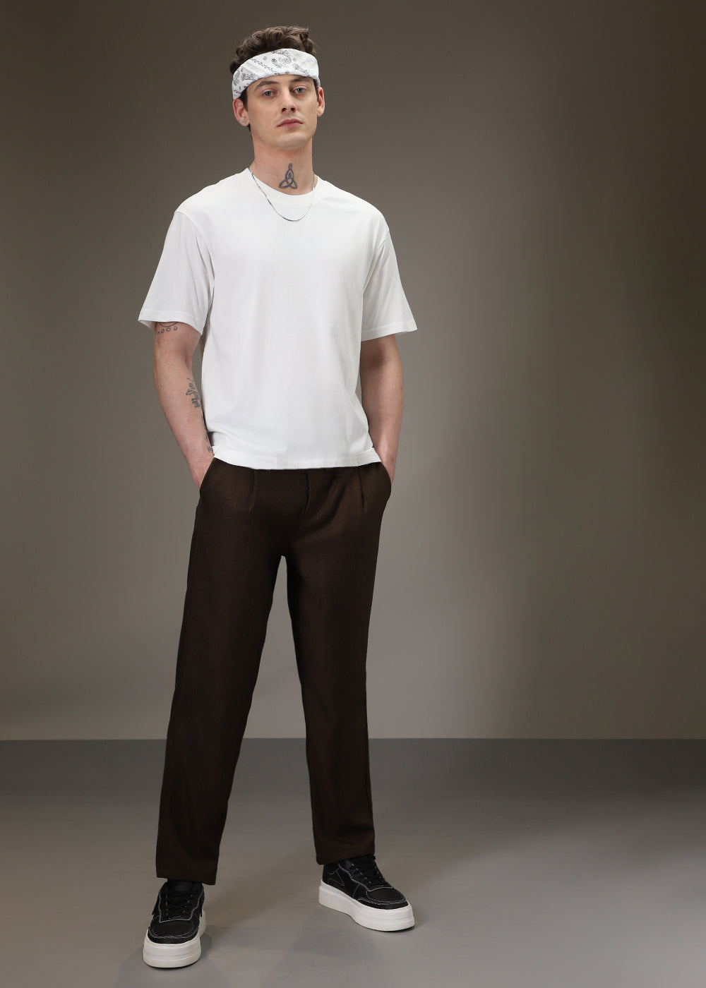 White Plain Basic Oversized T-shirt
