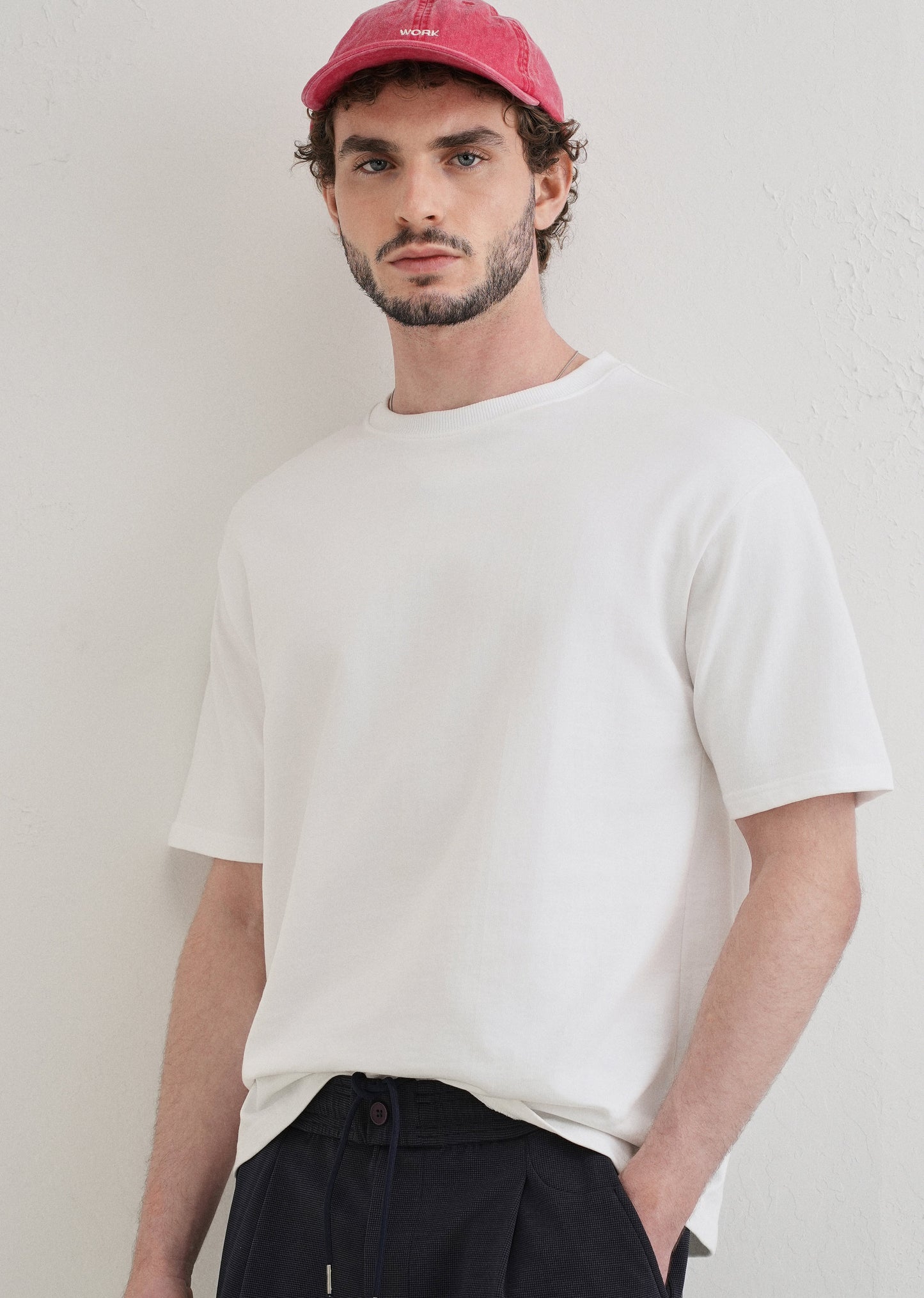 White Basic Relaxed Fit T-shirt