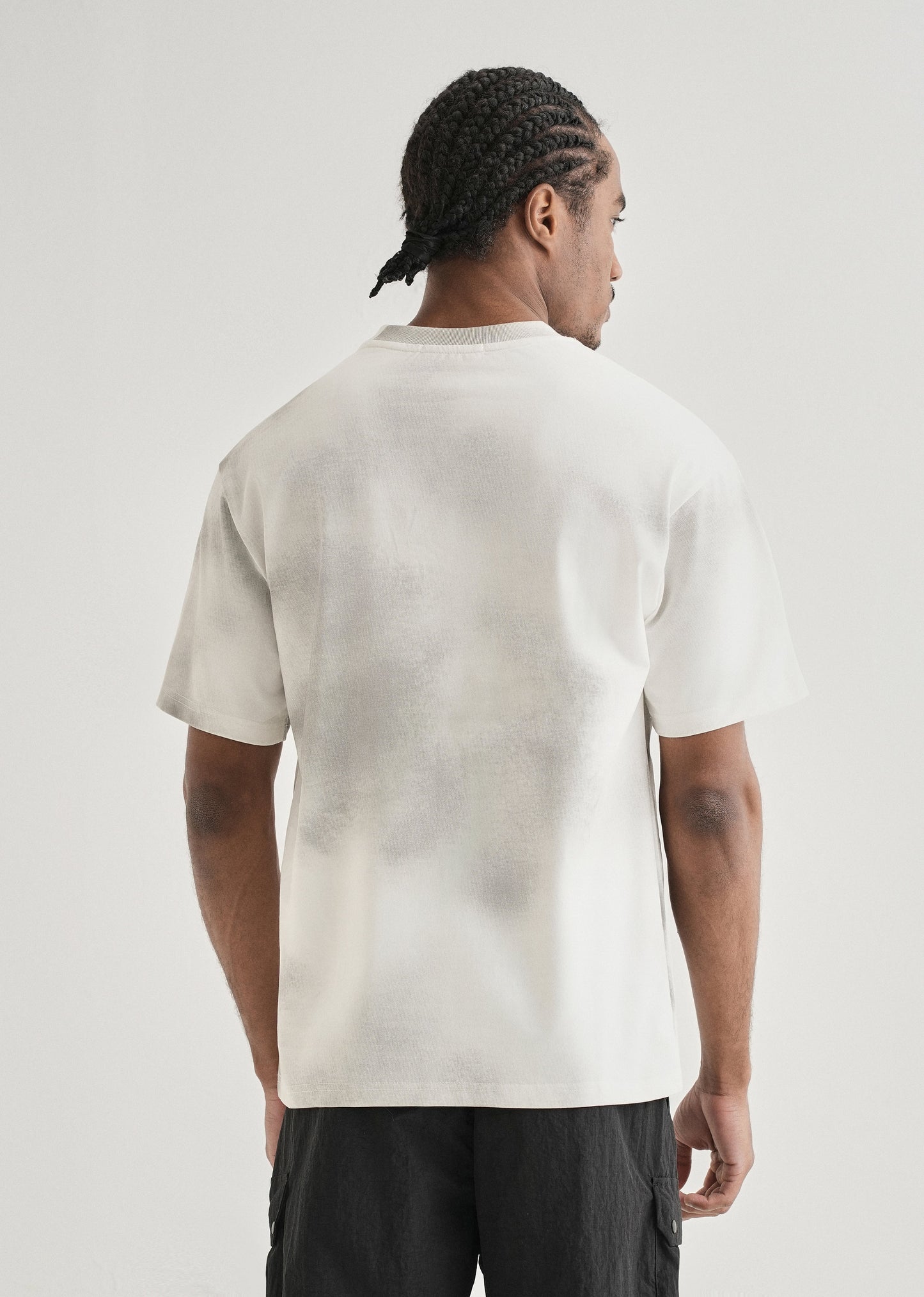 White Smudge Wash Oversized T-shirt