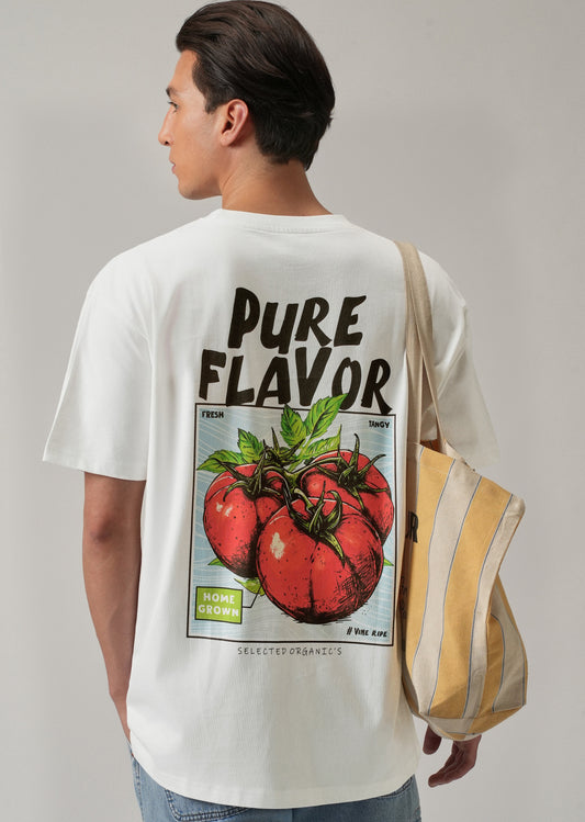 White Back Print Oversized T-shirt